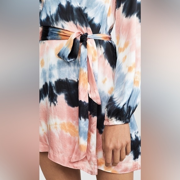 Young Fabulous & Broke Tie Dye Bettina Wrap Dress, Size S - Picture 3 of 9